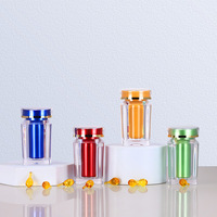 Flacon carré de 60 ml pour compléments alimentaires, conteneur vide en plastique de qualité alimentaire pour l'emballage de capsules, de vitamines et de produits de santé