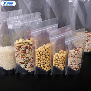 Sachet refermable transparent givré <span class=keywords><strong>de</strong></span> qualité alimentaire, à fond plat, scellé sur trois côtés, résistant à l'humidité, <span class=keywords><strong>pour</strong></span> bonbons, noix et snacks - Product Image 3