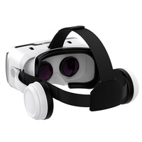 VR Shinecon Set Baru Headset Video 3D Smartphone 7-inci untuk Film dan Game VR dengan Lensa Anti Distorsi 42mm Kacamata VR