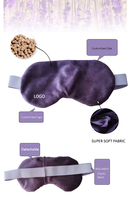 Masque pour les yeux à la lavande Masque de sommeil pondéré Automathérapie Oreiller pour les yeux Perles d'argile naturelle chauffées au micro-ondes Masque pour les yeux à la lavande