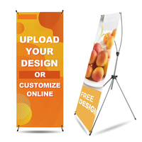 Support de bannière portable en forme de X, affiche promotionnelle personnalisée pour les campagnes marketing et les événements d'exposition