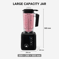 Blender commercial multifonctionnel, mixeur à smoothies haute performance avec 5+ vitesses et récipient sans BPA pour usage domestique