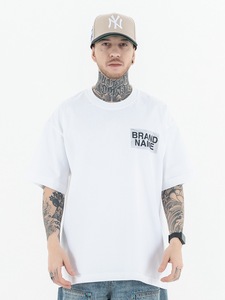 เสื้อยืดโอเวอร์ไซส์ผู้ชาย ผ้าฝ้าย 100% เนื้อหนา สตรีทแวร์  ไม่มีลาย  รับสกรีนโลโก้ แขนสั้น คอกลม - Product Image 4