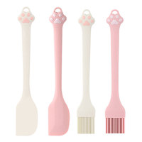 Nouveauté Spatule de cuisson en silicone en forme de patte de chat Antiadhésive Brosse à huile en silicone Ustensiles de cuisine