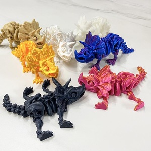 Vente en gros de dinosaures triangulaires imprimés en 3D, jouets lumineux en plastique pour enfants, animaux tendance, produits pour vendeurs, OEM personnalisé - Product Image 1