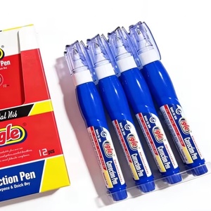 Bolígrafo Corrector Escolar Popular al por Mayor, con Cabeza Metálica, Líquido Corrector de Alta Calidad, Secado Rápido, Seguro, No Tóxico, Blanco - Product Image 1