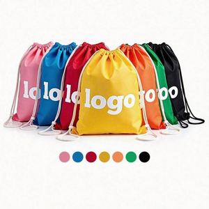 Custom Logo Promotional Gift Polyester Shopping Drawstring <b>Bag</b> Draw <b>String</b> <b>Bags</b> Sport Gym Backpack Shopping <b>Bags</b> With Logos - Product Image 1