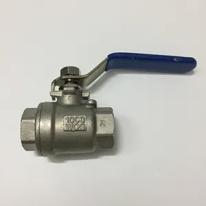 China wholesale 1/2 inch stainless steel SS304 2pc 1000 wog screwed two way npt ball valve handles