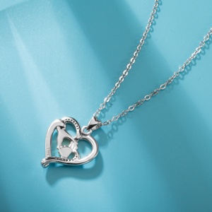 2018 te amo de la madre de la mano en la mano de collar de plata - Product Image 3