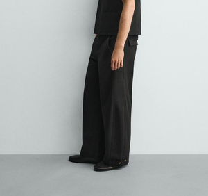 Pantalones <span class=keywords><strong>de</strong></span> <span class=keywords><strong>Vestir</strong></span> para <span class=keywords><strong>Hombre</strong></span>, Diseño Personalizado OEM, Corte Elegante y Relajado, Estilo Retro, Verano, Color Sólido, Pierna Ancha, Cierre con Cremallera, Ajuste en el Bajo, Estilo Urbano, Formal - Product Image 2