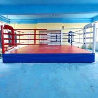 Ring de boxe pliable sur mesure, plateforme d'entraînement portable et repliable avec toile et structure en acier pour salle de sport, club, maison, compétition