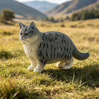 Figurines de chat en PVC massif pour simulation d'assemblage transfrontalier, modèles gris/siamese/noir/blanc, jouets de bureau pour animaux de compagnie