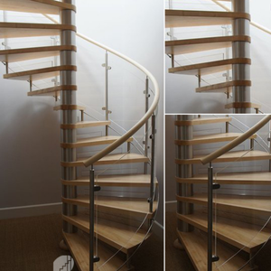 Escalones de <span class=keywords><strong>escalera</strong></span> de <span class=keywords><strong>madera</strong></span> modernos, escaleras de <span class=keywords><strong>caracol</strong></span> de hierro - Product Image 6
