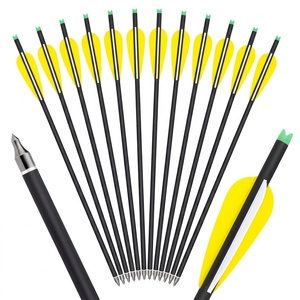 Flechas <span class=keywords><strong>de</strong></span> Carbono Personalizadas OEM para Ballesta, 20 Pulgadas, Fibra <span class=keywords><strong>de</strong></span> Vidrio/Aluminio/Carbono Puro con Pluma <span class=keywords><strong>de</strong></span> 4 Pulgadas para <span class=keywords><strong>Caza</strong></span> y Tiro con Arco - Product Image 1