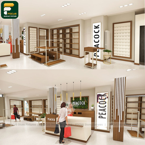 Stylish Clothing Store Garment Rack Display Cabinet <b>Wall</b> Shelving Cashier Counter <b>Mirror</b> Boutique Fixture - Product Image 4