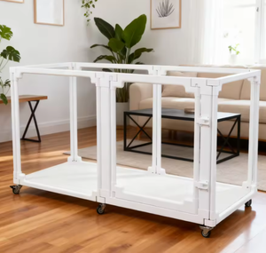 थोक बच्चों कस्टम ऊंचाई बच्चों की बाड़ एक्रिलिक पारदर्शी छोटे मध्यम केनेल टिकाऊ प्लास्टिक प्ले बेडरूम लिविंग रूम लिविंग रूम - Product Image 2