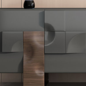 خزانة تلفزيون AJUNION بتصميم شمالي فاخر لغرفة المعيشة، إطار خشبي متعدد الطبقات مع أرجل معدنية، خزانة تلفزيون لشاشات حتى 70 بوصة مع درجين - Product Image 6