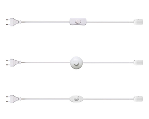 EU AC 250V mở rộng treo đèn Dây cáp E27 ánh sáng mặt dây đèn ổ cắm ON-OFF nút chuyển đổi đèn trần lịch thi đấu - Product Image 6