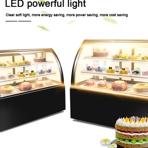 Điều kiện mới bánh thép không gỉ mát cửa kính tủ lạnh tủ cho bánh trái cây tráng miệng hiển thị trong cửa hàng - Product Image 5