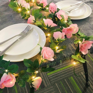 Guirnalda <span class=keywords><strong>de</strong></span> Rosas Artificiales con <span class=keywords><strong>Luces</strong></span> LED, Ideal para el Día <span class=keywords><strong>de</strong></span> San Valentín, Bodas, Fiestas, Decoración <span class=keywords><strong>de</strong></span> <span class=keywords><strong>Jardín</strong></span> e Interiores - Product Image 6
