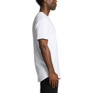 Nueva marca de moda de algodón puro suelto Fitness deportes Muscular Arc Hem verano entrenamiento hombres Camiseta de manga corta para hombre- - Product Image 4