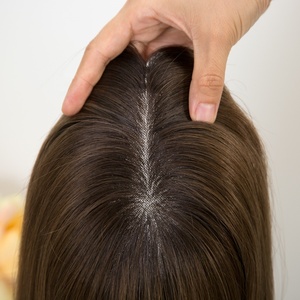 Expédition en 24h Cheveux Brésiliens Lisses Naturels Sans Nœuds Sans Perte 12" Cheveux Humains Vierges 3x6x6 Mono <span class=keywords><strong>Toppers</strong></span> Couleurs <span class=keywords><strong>2</strong></span>/10 et <span class=keywords><strong>2</strong></span>/8 - Product Image 5