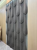 Bloc de revêtement mural en mousse de PU 3D au design moderne, briques empilables ignifuges et imperméables de haute qualité pour hôtels, salles de bains, écoles