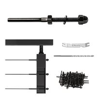 Kit de tension de câble en acier inoxydable 316 à œil fermé avec écrous hexagonaux, tendeur de câble de qualité marine pour clôture de pont