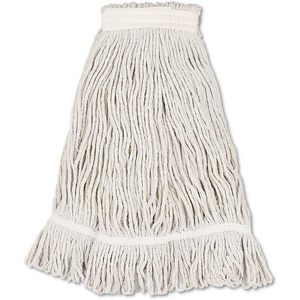 Tête de balai serpillère en microfibre standard Boardwalk BWK4032C, design rectangulaire blanc, pour usage domestique, 12/carton - Product Image 1