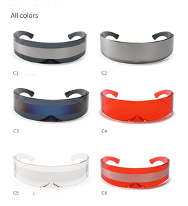 ワンピースメガネ未来デザイナー男性用リムレスメガネサングラス新しい女性卸売屋外クールサングラス - Product Image 3