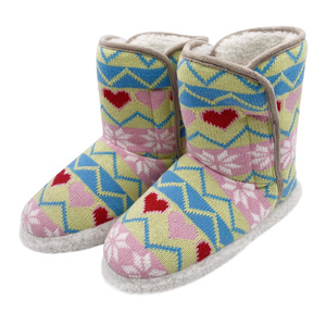 Chaussons d'intérieur en polaire chaude d'hiver pour femmes avec doublure en polaire confortable, chaussons en tricot - Product Image 1