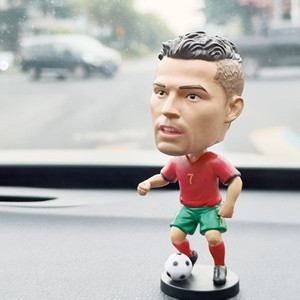 Adorno de Coche de Fútbol, Muñeco de PVC con Cabeza Móvil de Cristiano Ronaldo con Diseños de Yamal, Sun Xing Min y Harland - Product Image 1