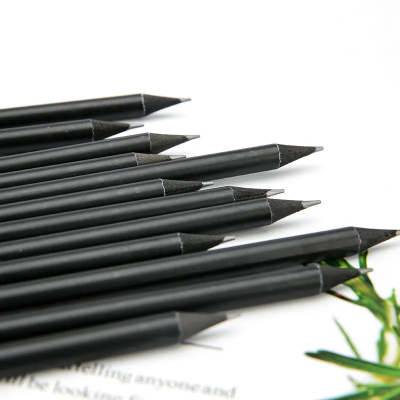 販促用文房具工場卸売バルクカスタマイズロゴデザイン標準ブラックウッドHB2b鉛筆