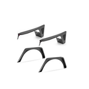 Ensemble de 4 élargisseurs d'ailes en acier pour <span class=keywords><strong>Jeep</strong></span> <span class=keywords><strong>Wrangler</strong></span> <span class=keywords><strong>TJ</strong></span> 1997-2006, noir texturé, haute clarté au sol pour pneus larges, T011 - Product Image 2