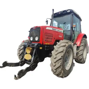 Tracteurs agricoles d'occasion Massey Ferguson 5455 110HP 4x4wd deuxième utilisation pratique équipement agricole agricole agricole compact pour vergers