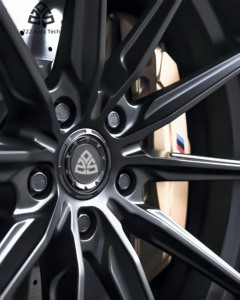 722Auto Aviation Aluminium Legering 6061 Gesmede Autovelgen 18 19 20 21 22 Inch 5X120 Custom Zwarte Diep Concave Gesmede Velgen - Product Image 3