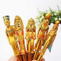 2024 Souvenir Cadeau Égypte Or Stylo Cinq Caractères Égyptiens Cadeau Stylo À Bille