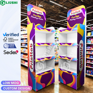 Sóng nhựa coroplast siêu thị đứng Pop khuyến mãi cửa hàng bán lẻ các tông sàn hiển thị đứng Kệ chăm sóc da - Product Image 1