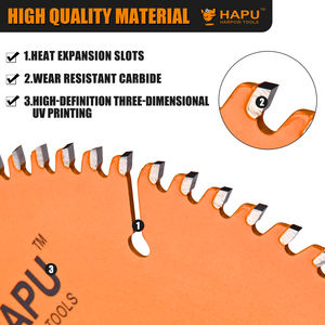 Sierras de <span class=keywords><strong>inglete</strong></span> de 6-1/2 pulgadas, hoja de sierra circular ATB de 80T y 20mm, hoja TCT con punta de carburo para madera, madera contrachapada laminada, maderas duras - Product Image 3