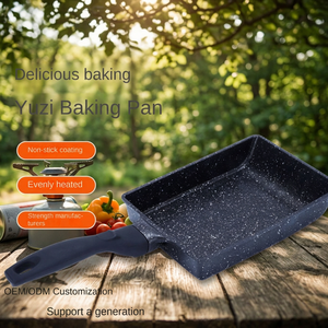 Square Frying <b>Pan</b> Aluminum Alloy, Non-Stick Omelette Frying <b>Pan</b> with Ergonomic Handle for Commercial Breakfast Cooking Home Use - Product Image 2