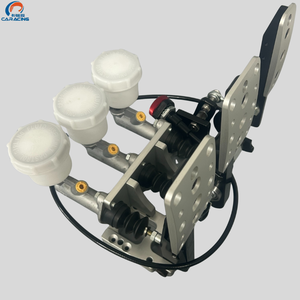 Nouvel ensemble de pédales de course réglables en aluminium CNC pour boîte de vitesses à 3 pédales, montage au sol, avec maître-cylindre de frein à décalage de freinage réglable pour - Product Image 3