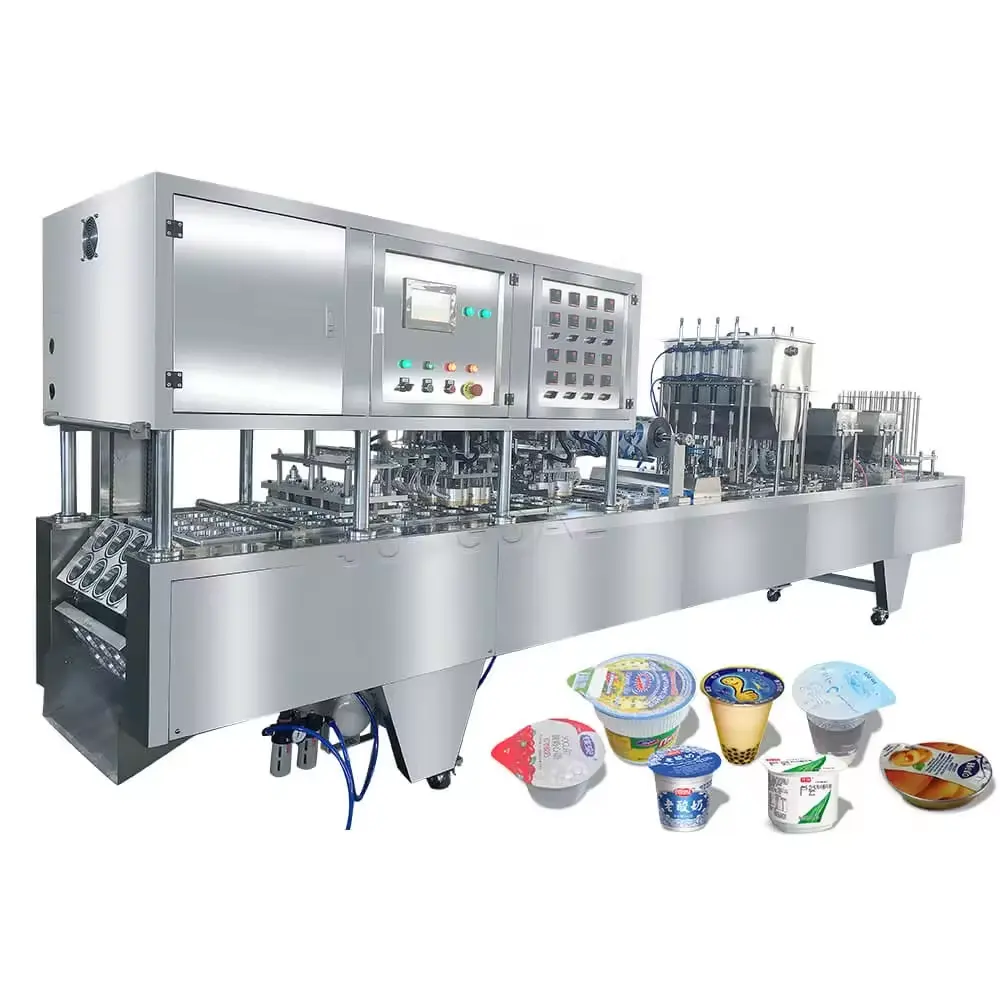 Fully automatic aseptic bottle filling machine assembly line yogurt sauce filling and sealing integrated packaging machine