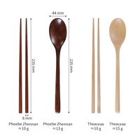 2025 nouveau Design écologique réutilisable bambou couverts ensemble baguettes en bois cuillère pour cuisine Restaurant