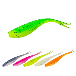 Künstlicher Weich köder 7cm 1,8g Gabel schwanz Angel köder Weich köder für River 10 PVC-Beutel OEM Floating Water Multi color CN