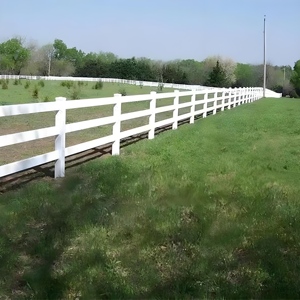 Trung Quốc-thực hiện thân thiện với môi <span class=keywords><strong>PVC</strong></span> 3-đường sắt ngựa và dê hàng rào trang trí vườn Vinyl Panels với khung gỗ và nhựa - Product Image 1