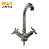 Robinet en laiton de marque Ifan, couleur chrome, robinets de cuisine, robinets de lavabo de salle de bain, robinet en laiton, robinet mélangeur de bain