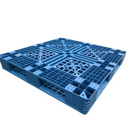 Palettes d'entrepôt en plastique recyclé robuste à usage intensif, à simple face, empilables à 6 voies, en HDPE et PP, charge statique de 7000 kg pour le transport de marchandises