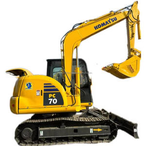 Mini-excavatrice sur chenilles hydraulique Komatsu PC70 d'occasion, 7 tonnes, moteur Komatsu, godet de 7 tonnes, comprenant pompe, moteur, PLC, en vente - Product Image 1