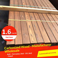 Panneaux de bois carbonisé traité en profondeur anti-corrosion, directement fournis par le fabricant, en pin chinois et en sapin Douglas, pour l'extérieur/l'intérieur