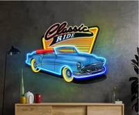 Enseigne au néon 3d au design personnalisable enseigne au néon Led personnalisée logo enseignes de voiture Art de voiture utilisé pour les affiches de magasin